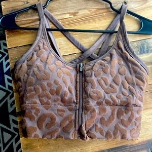 Balance athletica vitality brown bra size small